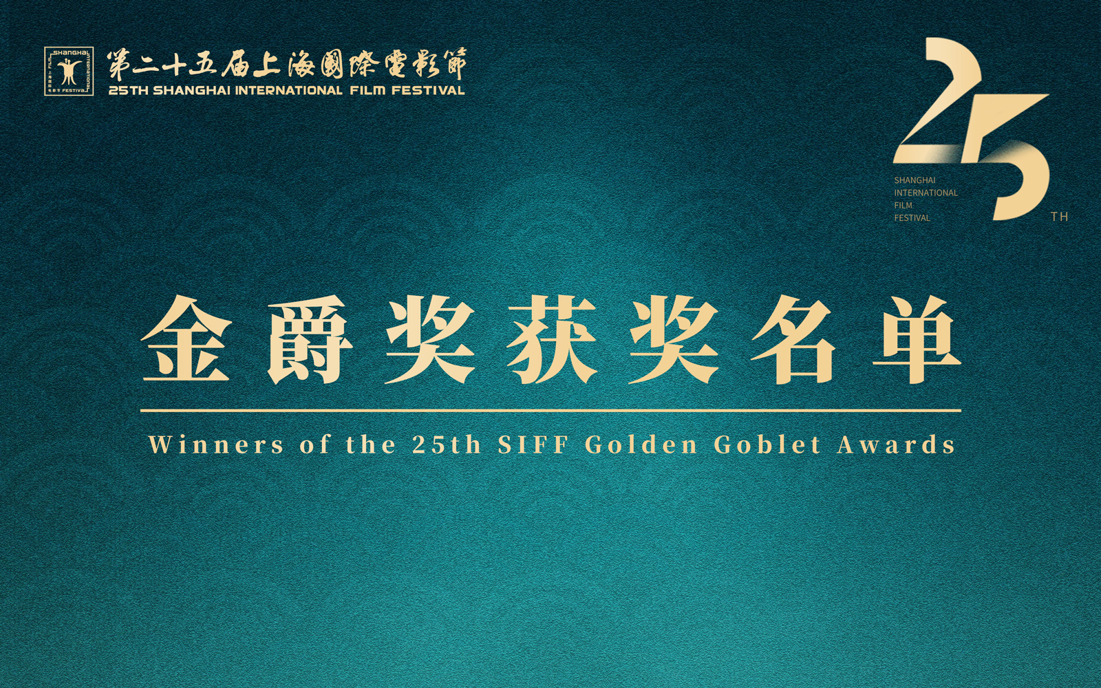 Winners of the 25TH SIFF Golden Goblet Awards